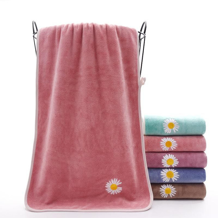 پک حوله دست و صورت میکروفایبر - نانو مدل بابونه سایز 70*35