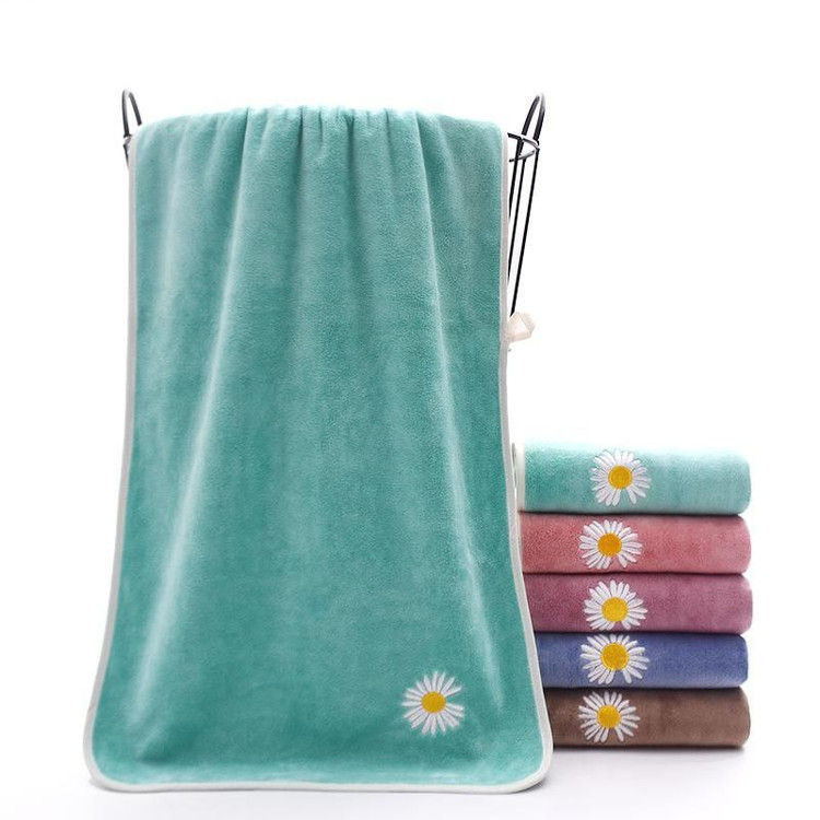 پک حوله دست و صورت میکروفایبر - نانو مدل بابونه سایز 70*35