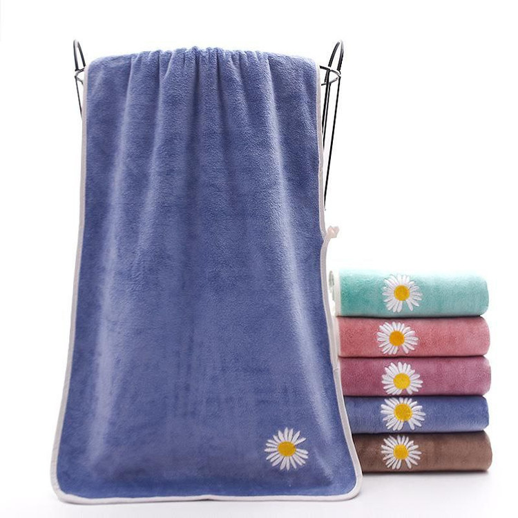پک حوله دست و صورت میکروفایبر - نانو مدل بابونه سایز 70*35