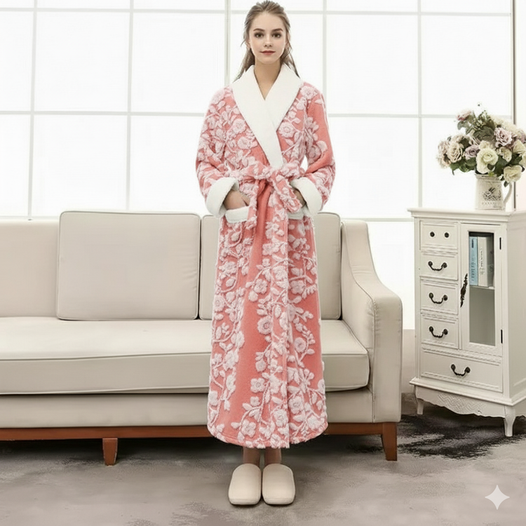 ست 3 تیکه حوله تن پوش، نیم حمام و دست و صورت میکروفایبر - نانو طرح گل برجسته سایز 120CM