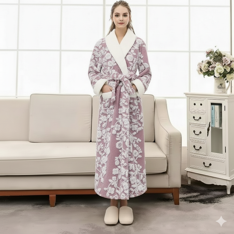ست 3 تیکه حوله تن پوش، نیم حمام و دست و صورت میکروفایبر - نانو طرح گل برجسته سایز 120CM