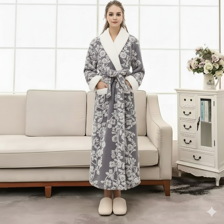 ست 3 تیکه حوله تن پوش، نیم حمام و دست و صورت میکروفایبر - نانو طرح گل برجسته سایز 120CM